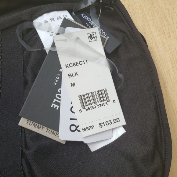 NWT - Kenneth Cole Black One-Shoulder One Piece Swimsuit - Picture 7 of 7